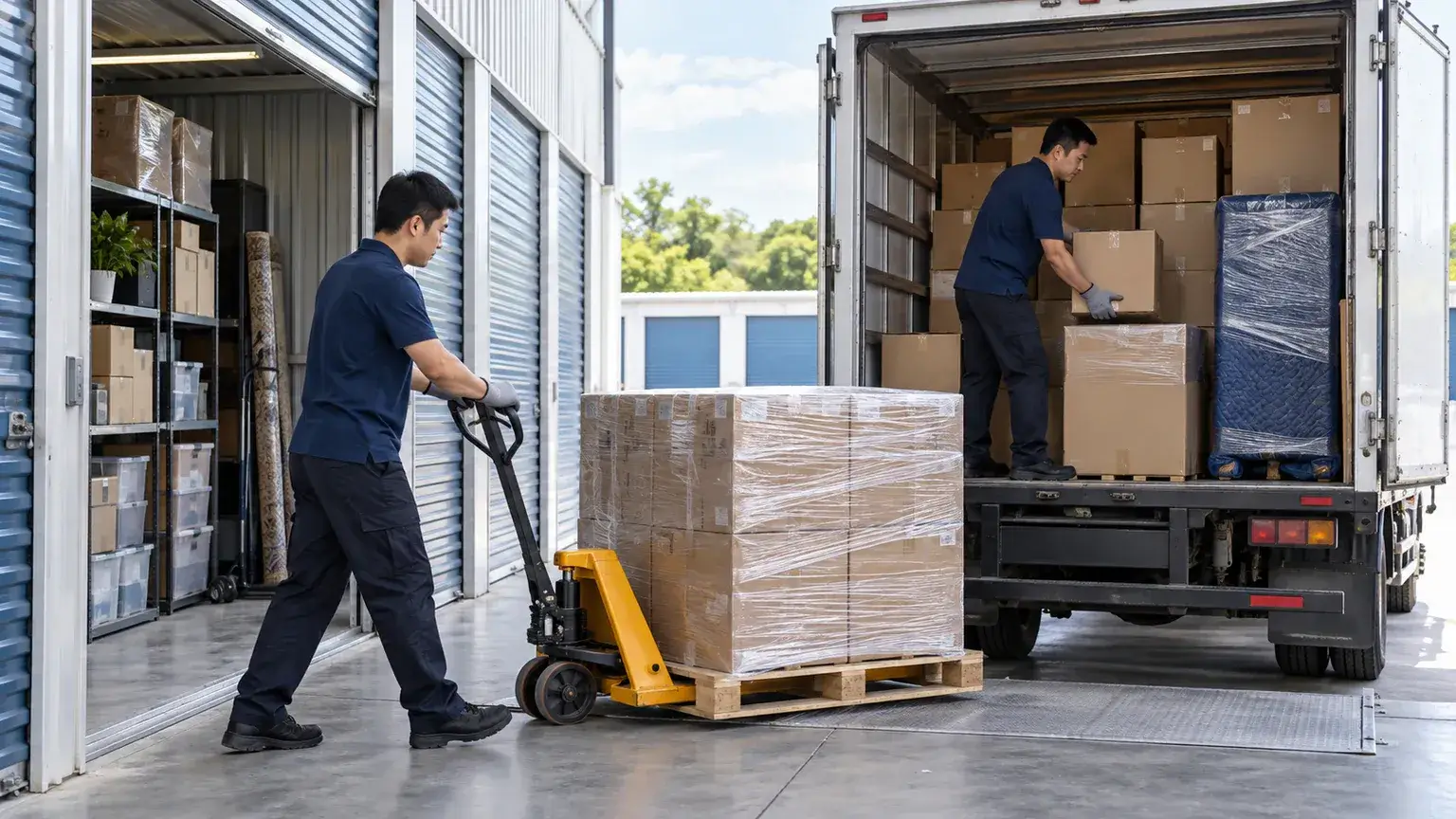 Bốc xếp hàng hóa từ kho lên xe tải an toàn và hiệu quả